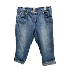 Levis‎ 515 Light Wash Denim Capri Pants Size 34X18.5 Mid Rise Pockets Zip